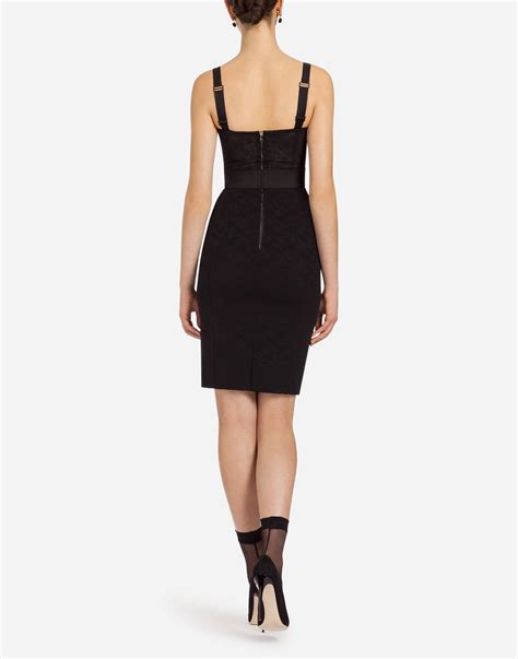 dolce gabbana corset black dress|dolce and gabbana poppy dress.